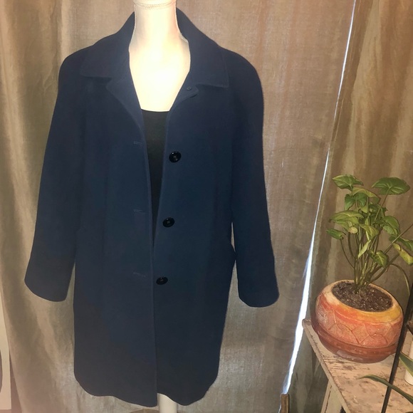 Women’s Navy Blue Wool Pea Coat - Picture 5 of 12